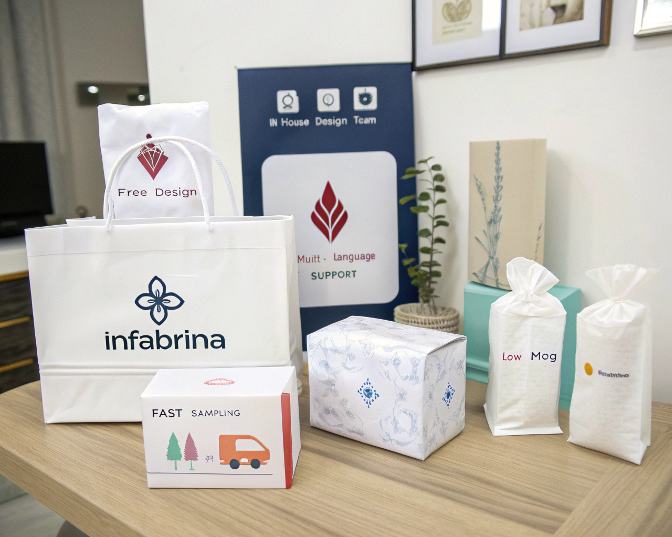Custom packaging showcase featuring various tissue product designs