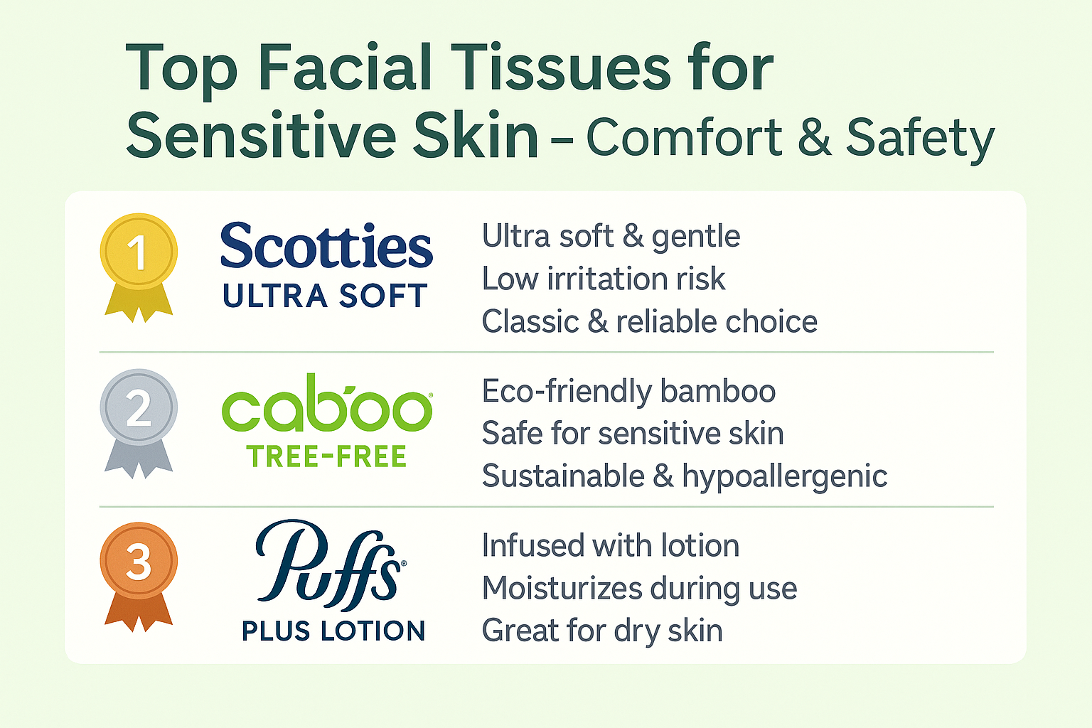 Top facial tissues for sensitive skin comfort and safety