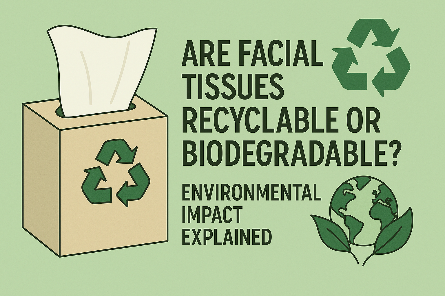 Are facial tissues recyclable or biodegradable environmental impact infographic