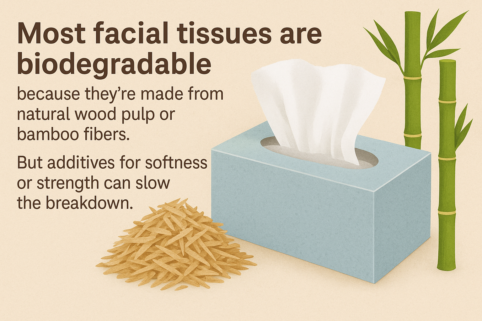Most facial tissues are biodegradable infographic