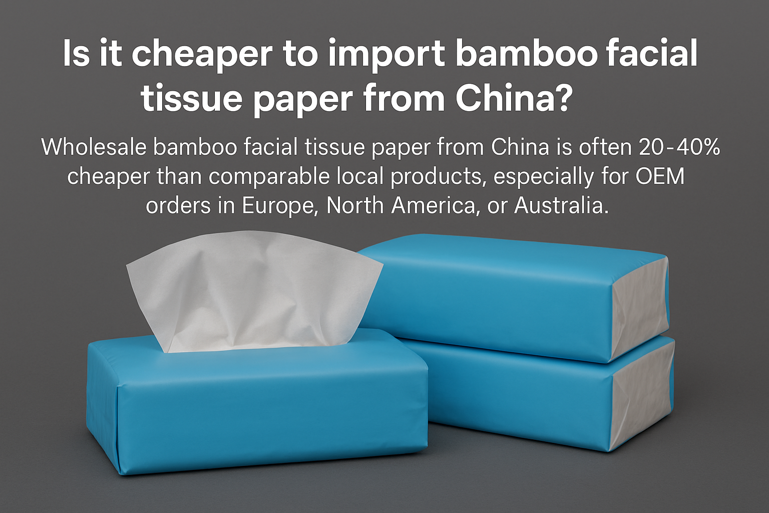 bamboo tissue blue soft pack bamboo facial tissue wholesale from China, OEM tissue supplier