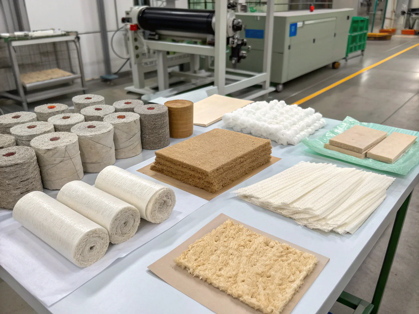 Bamboo pulp and tissue paper raw materials in factory
