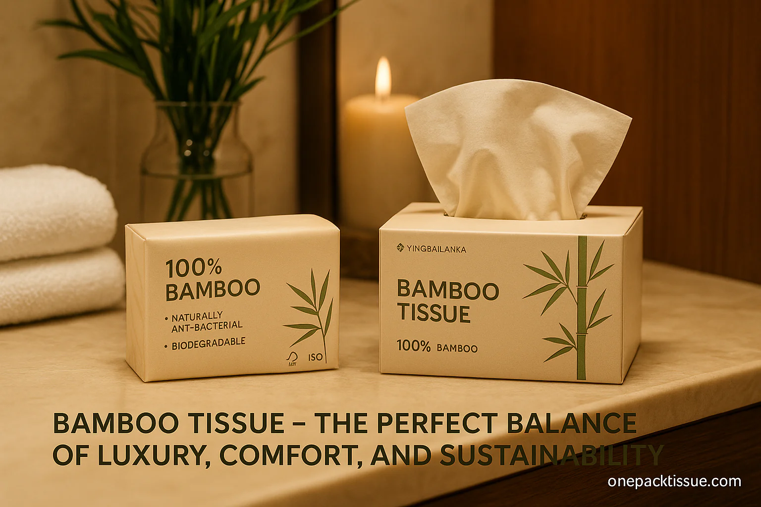 100% bamboo tissue box and soft pack, luxury eco-friendly biodegradable facial tissue