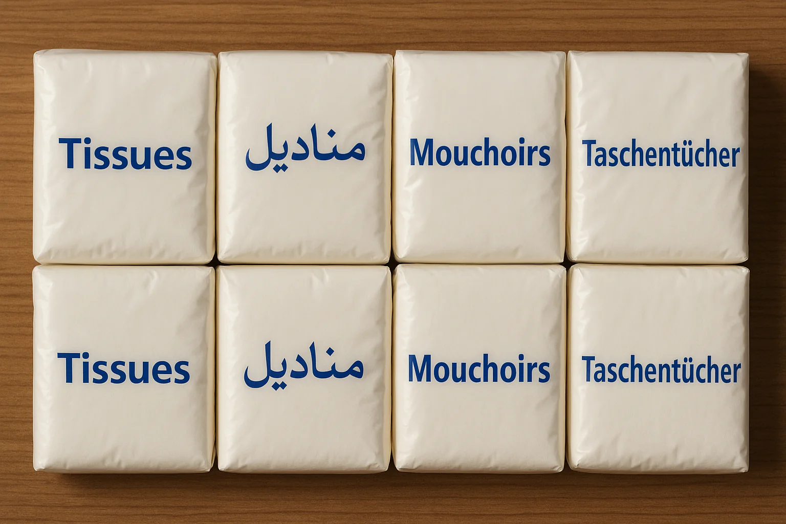 multilingual tissue pack