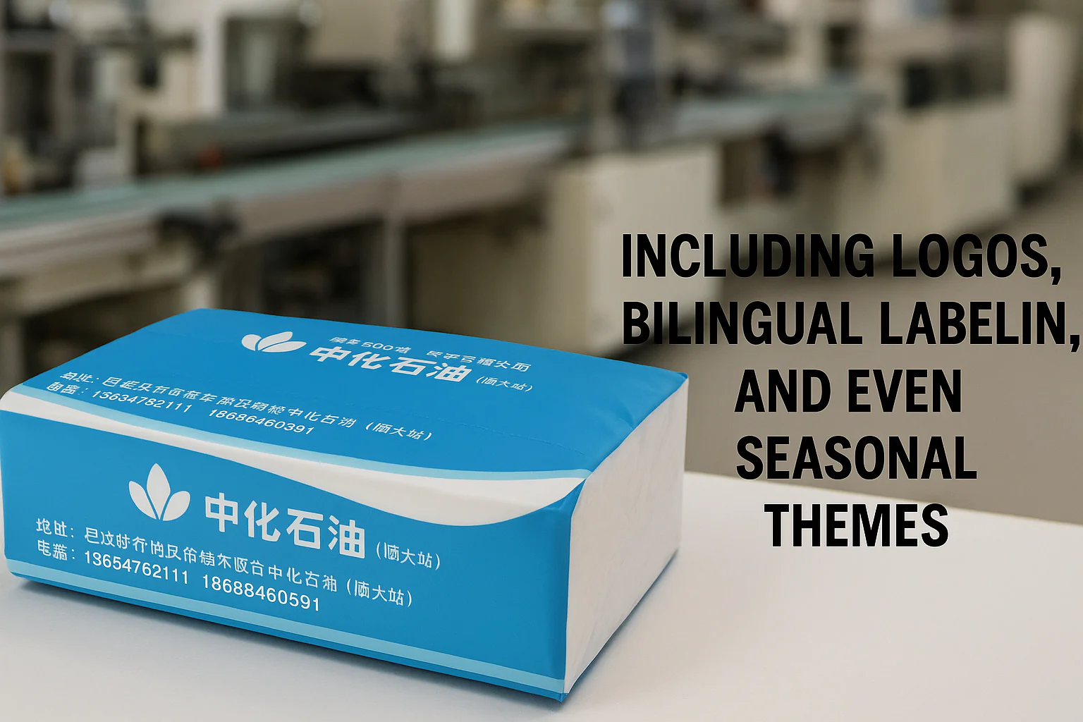 small order custom tissue pack supplier