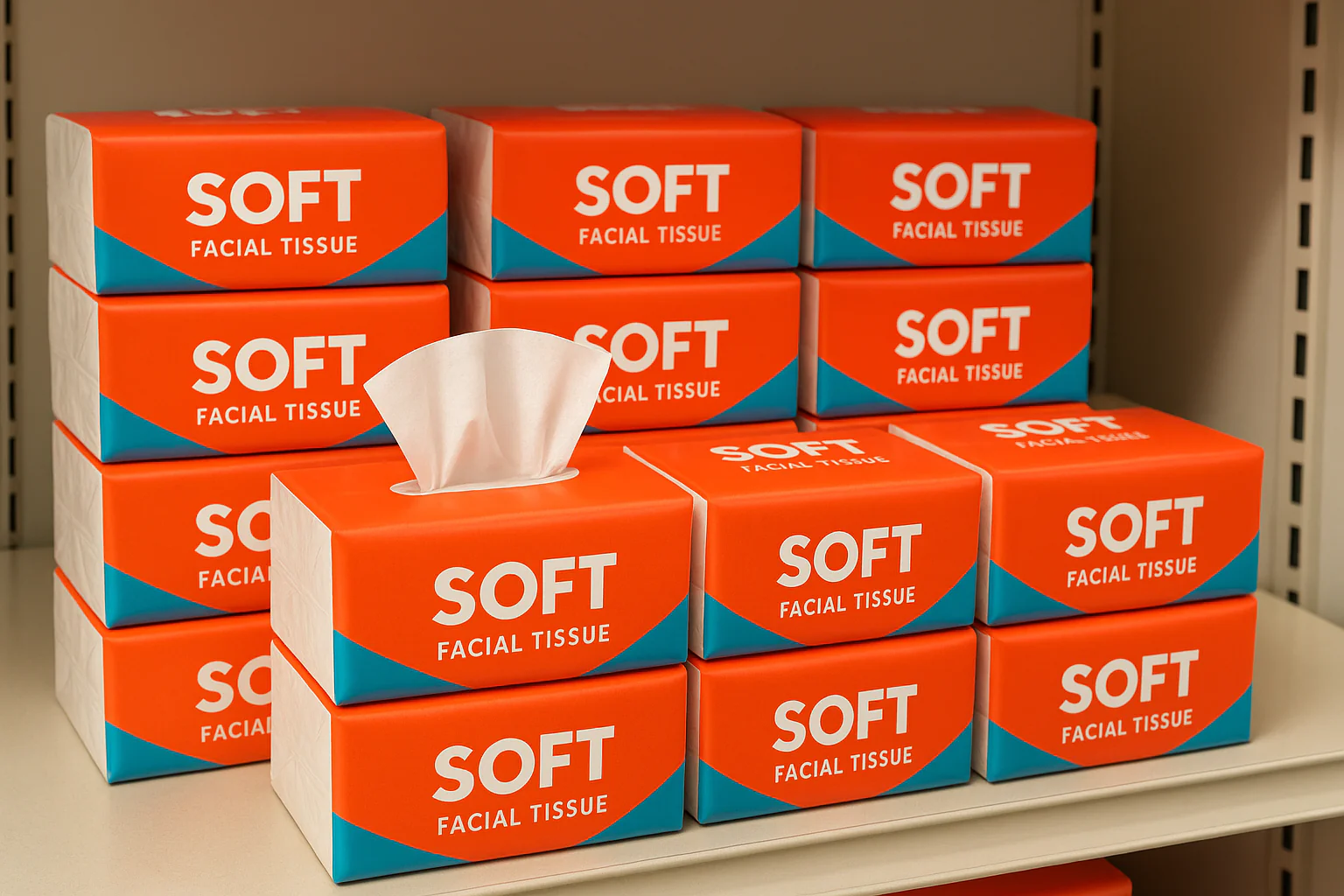 display-friendly tissue packaging