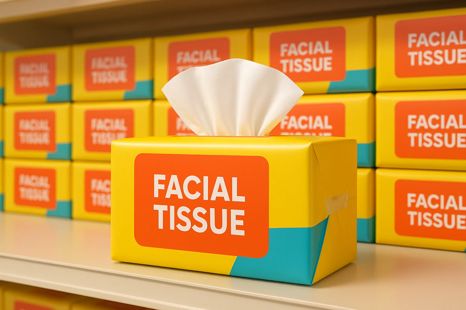 retail facial tissue soft pack