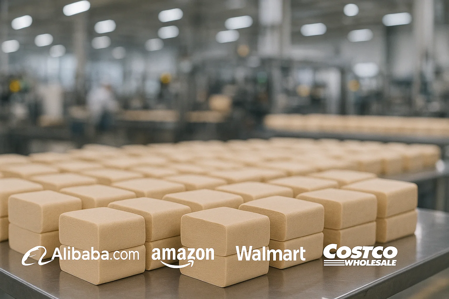 Bamboo tissue production line with logosBamboo tissue production line with logos