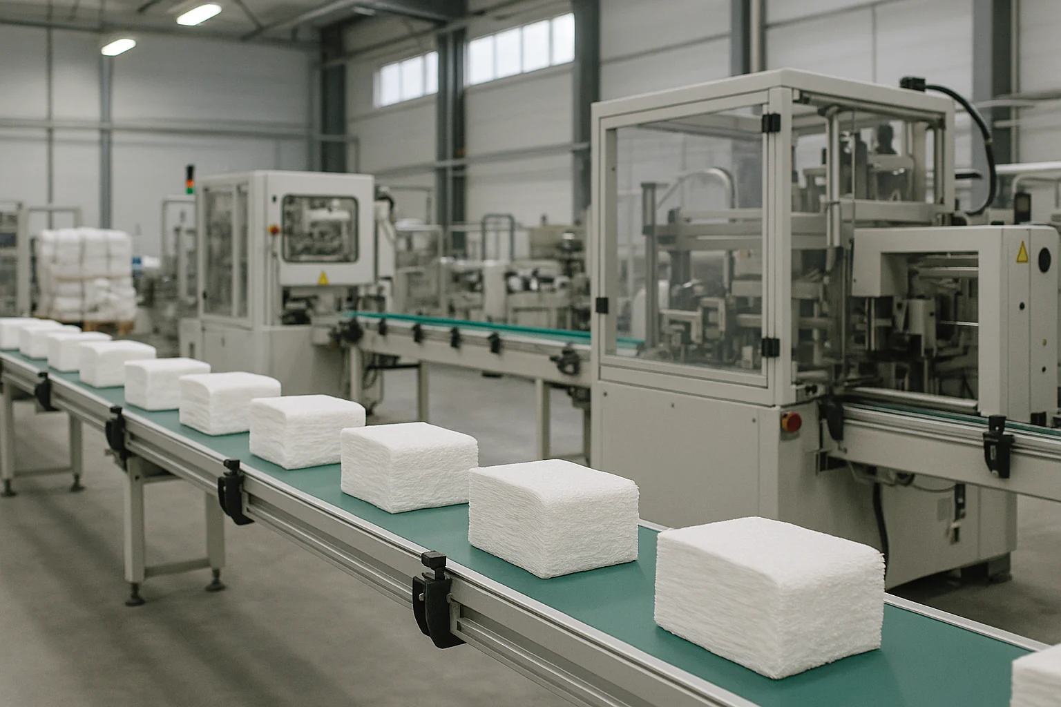 Clean facial tissue factory line